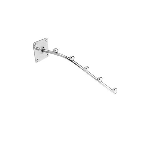 Wall Mount Waterfall Hook 5 Notch WM201A 8 x 200 Yane CH Steel
