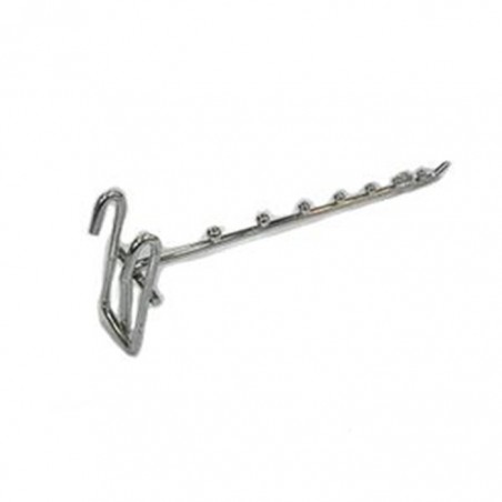 Grid Wall Straight Peg Hook 5 Notch BRC251 Yane CH Steel (C)